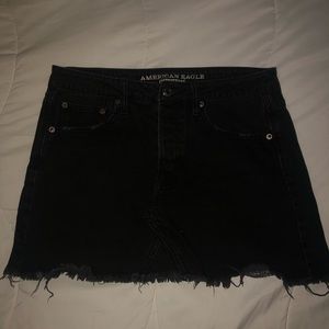 American Eagle black denim skirt